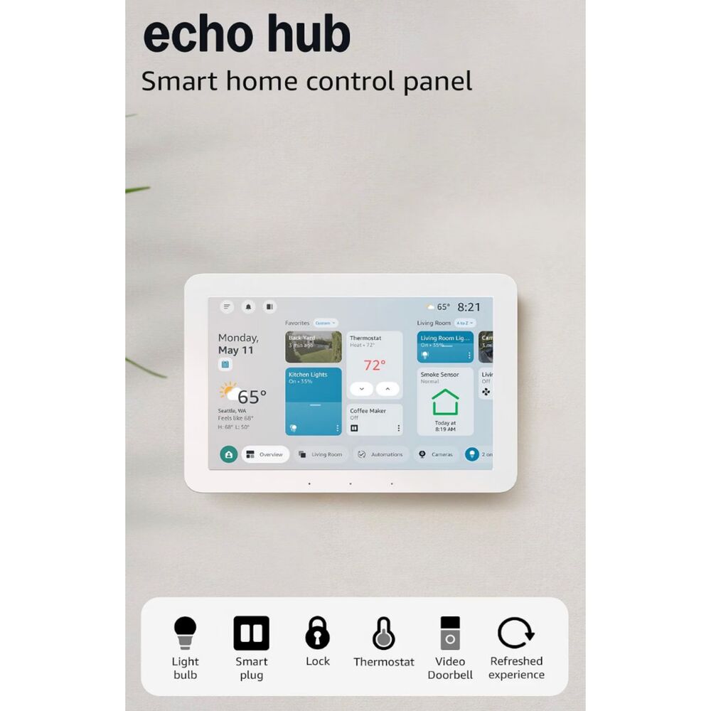 Amazon Echo Hub (newest model), 8", customizable control and Alexa+ (Like New)
